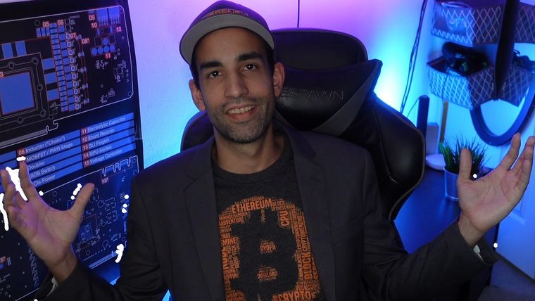 Cryptocurrency price charts across a multi-monitor desk